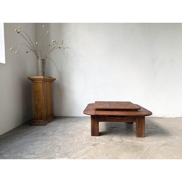 Double-Tiered Oak Coffee Table, 1970s For Sale - Image 18 of 18