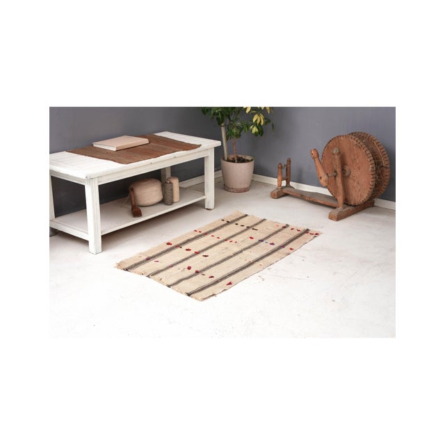 Small Vintage Decorative Kilim Rug - 2`4″ X 4`1″ For Sale In Los Angeles - Image 6 of 6