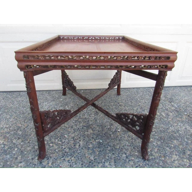 Chinese Hardwood Coffee Table For Sale - Image 9 of 12