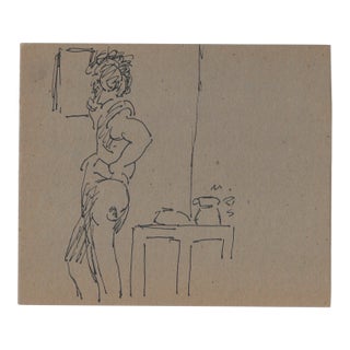 1970s Hayward Cirker Figure Drawing For Sale