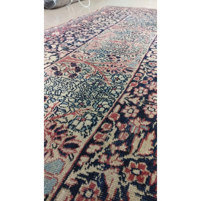 Brown Antique Lavar Kerman Carpet, Handmade Wool Carpet, Multi-Color, Ivory, Red Wine For Sale - Image 8 of 18