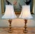 1960s Pair of Vintage Gilt Carved Wood Bouquet of Wheat Tole Italian Florentine Table Lamps For Sale - Image 5 of 12