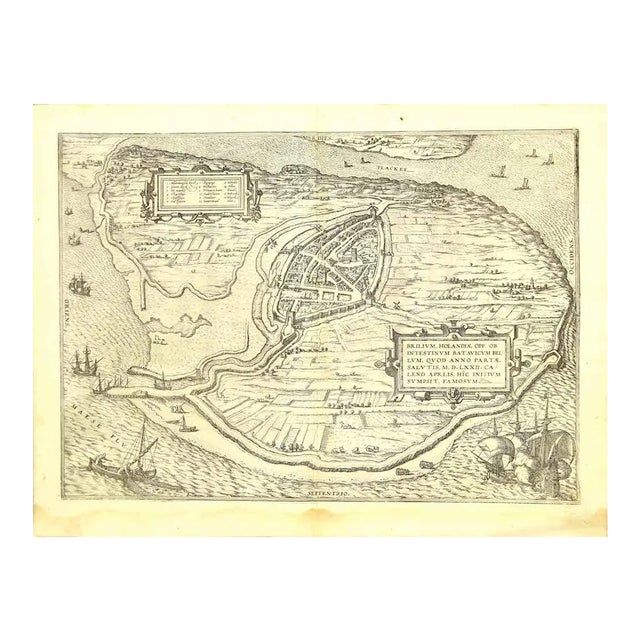 Franz Hogenberg - Brielle Den Briel - Etching - Late 16th Century For Sale