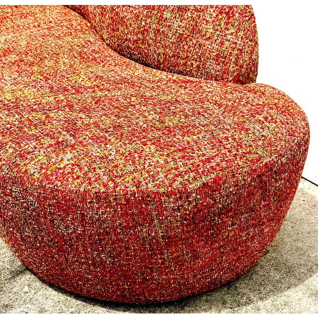Weiman Furniture Company Post Modern Serpentine Cloud Sofa, in Boucle For Sale - Image 12 of 15
