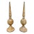 Weathered Cast Iron Garden Finials, a Decorative Pair For Sale
