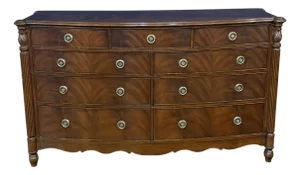 Traditional Mahogany Bow Front Dresser by Leighton Hall - Showroom Sample