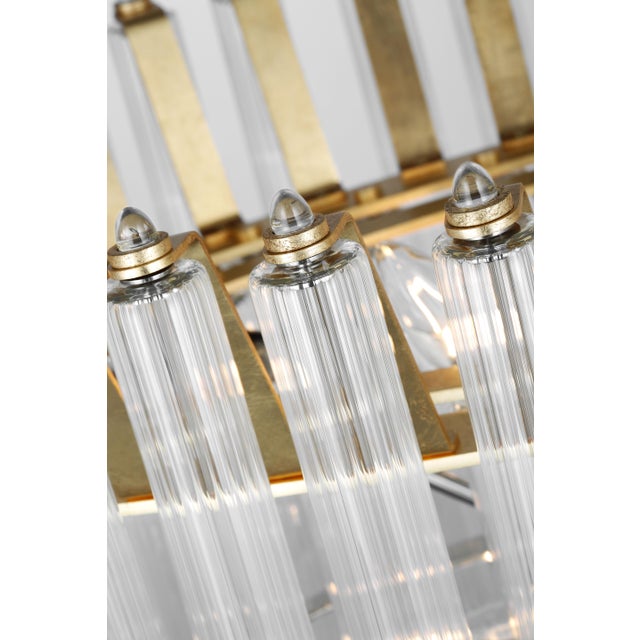 Julie Neill for Visual Comfort Signature Lorelei X-Large Oval Chandelier in Gild with Clear Glass For Sale In Houston - Image 6 of 8