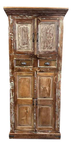 Solid Reclaimed Wood Cabinet/Hutch, With Drawers.