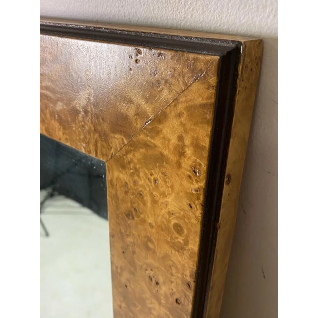 Brown 1970s Milo Baughman Burlwood Mirrors - A Pair For Sale - Image 8 of 10