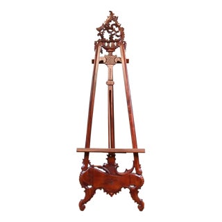 Late 19th Century Victorian Gothic Revival Mahogany Easel For Sale