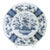 Dutch Delft Kraak Style Tin-glazed Earthenware Blue and White Floral Plate For Sale