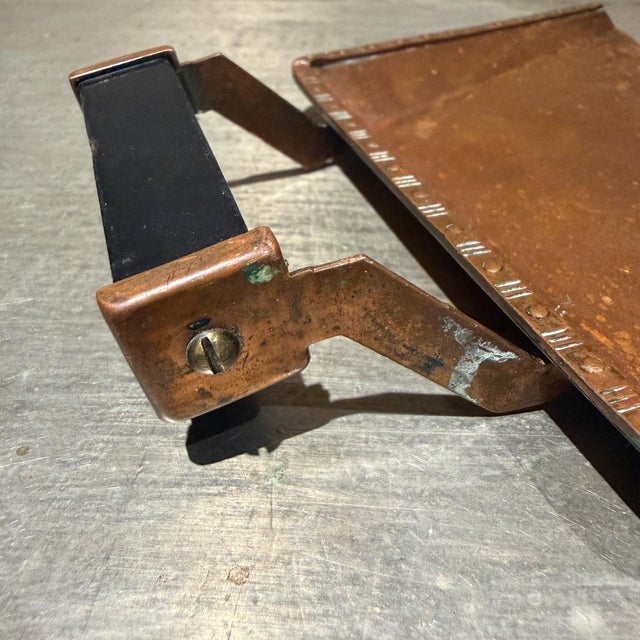 Antique Copper Tray Crafted by Sternauware New York Silent Butler For Sale - Image 9 of 11