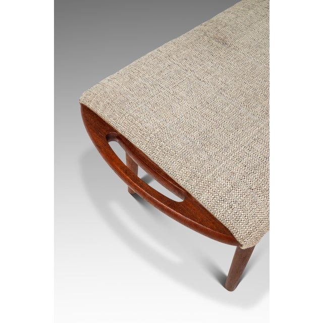 Danish Mid-Century Modern Foot Stool / Ottoman in Solid Teak Styled After Hans Wegner in Teak, C. 1980s For Sale - Image 11 of 14