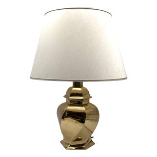 Large Hollywood Regency Twisted Brass Table Lamp by Gomiero, Italy, 1970s For Sale
