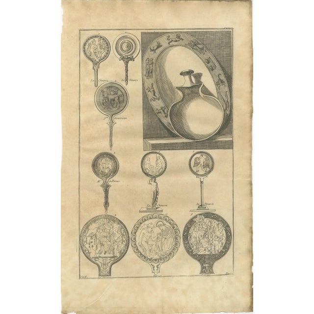 Bernard de Montfaucon, Roman Antiquities and Classical Bronze Objects, 1721, Paper Engraving, Set of 2 For Sale - Image 4 of 13