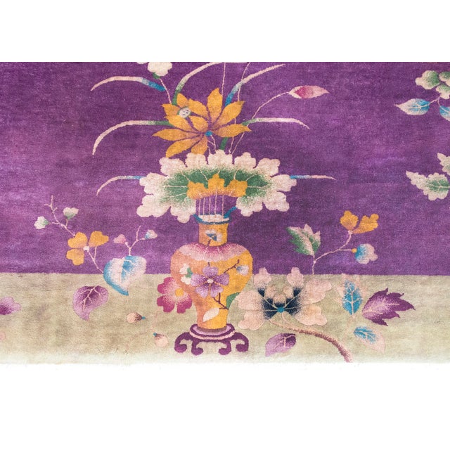 Textile Early 20th Century Chinese Art Deco Rug For Sale - Image 7 of 13