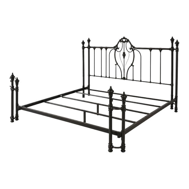 Vintage Elliott’s Designs California King Iron Bed – Made in California For Sale