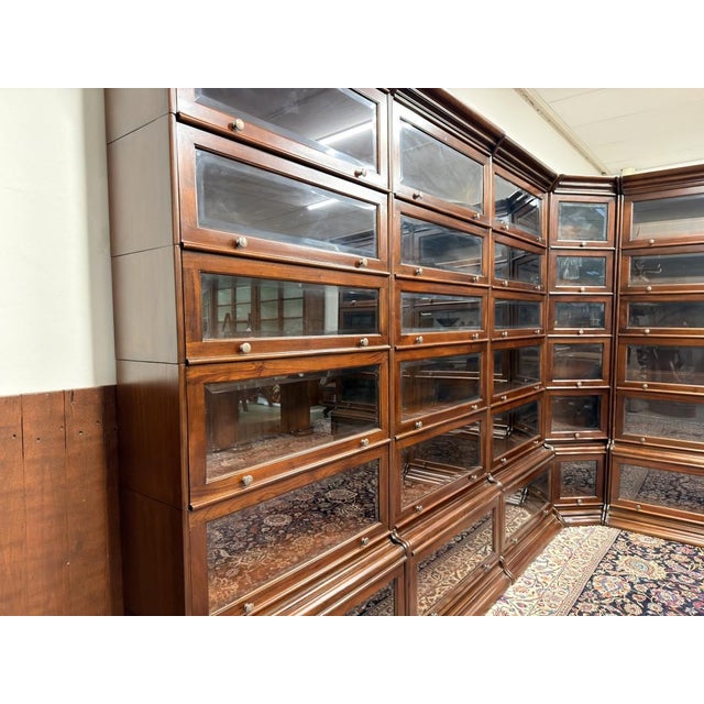 Brown Vintage English Corner Bookcase For Sale - Image 8 of 18