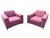Thayer Coggin Modern Thayer Coggin Pink Club Chairs - Set of 2 For Sale - Image 4 of 9