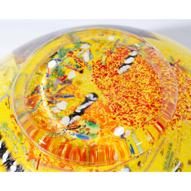 Bertil Vallien Kosta Boda “Satellite” Yellow Glass Bowl For Sale In Indianapolis - Image 6 of 8