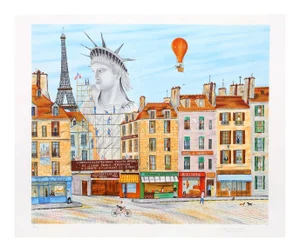 Dan Gandre "Symbol De La Construction" Lithograph
