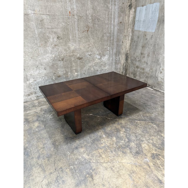 Attributed to Hugues Chevalier “Tamara” Extendable Dining Table — High-Gloss Sycamore, Made in France For Sale - Image 9 of 11