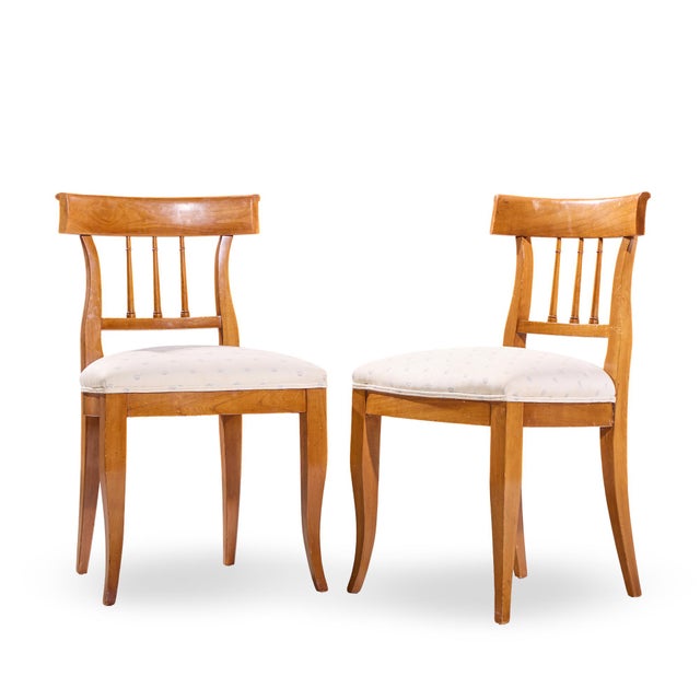 Traditional Kindel Furniture French Regency Solid Cherry Wood Dining Side Chairs - Pair For Sale - Image 3 of 12
