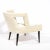 Mid Century Modern Cutout Barrel Back Chair in Pearl Holly Hunt Ecriture Velvet For Sale - Image 4 of 13