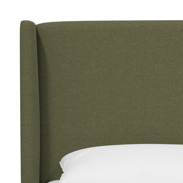 Not Yet Made - Made To Order Jordan Queen Wingback Platform Bed in Zuma Laurel For Sale - Image 5 of 5