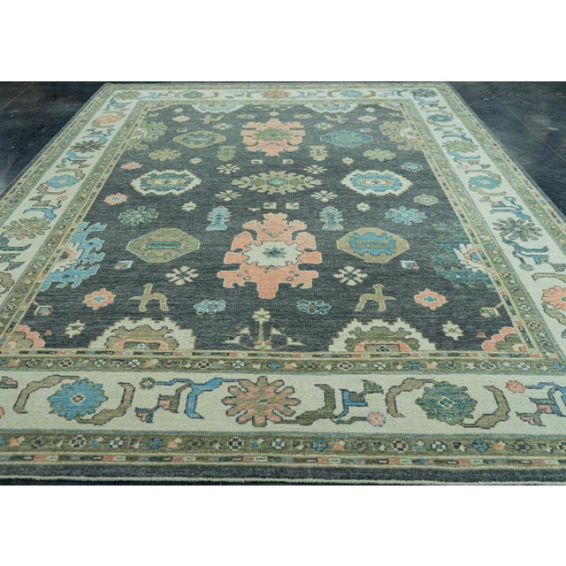 Early 21st Century Turkish Oushak Rug 9'2" x 12'10" #19201 For Sale - Image 5 of 8