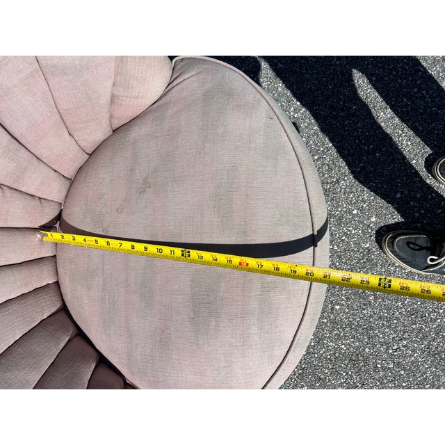 Textile Mid Century Modern Swivel Chair For Sale - Image 7 of 12