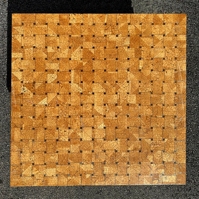 Postmodern Vintage Post Modern Coconut Tessellated Coffee Table 1980s-90s For Sale - Image 3 of 3