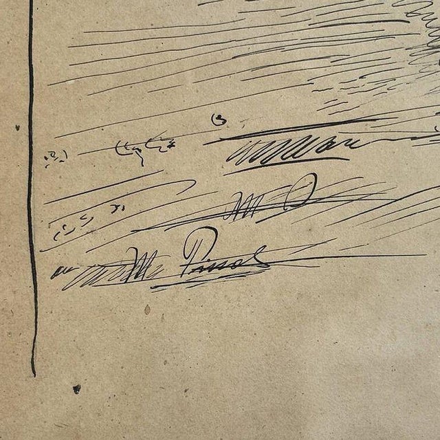 1906 Art Nouveau "When a Man Is in Love" Lithograph by Charles Gibson, Framed For Sale In Los Angeles - Image 6 of 8