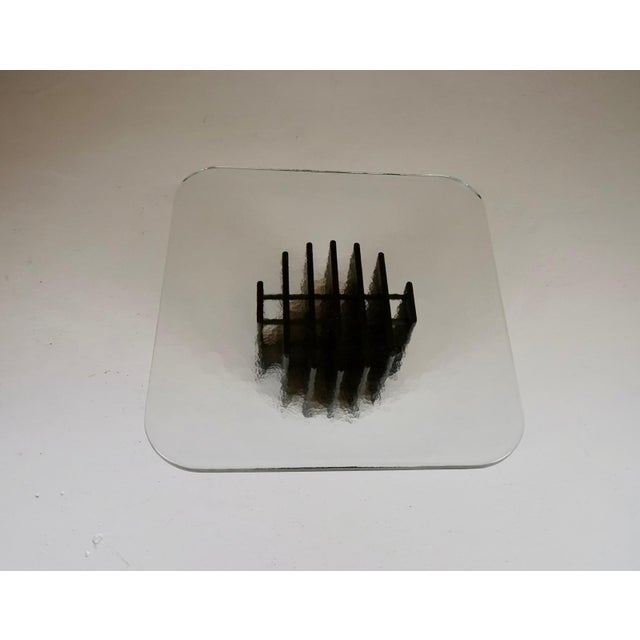 Brutalist Coffee Table with Cast Glass Top by Heinz Lilienthal, 1980s For Sale - Image 9 of 10