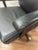 Animal Skin Vintage Black Leather Executive Lounge Chair by Stow & Davis For Sale - Image 7 of 12