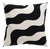 Trama Cushion with Black/White Waves by Moanne For Sale