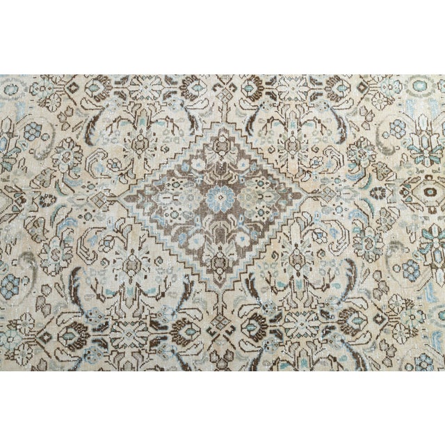 1970s Vintage Persian Handmade Wool Cotton Beige Area Rug For Sale - Image 11 of 11