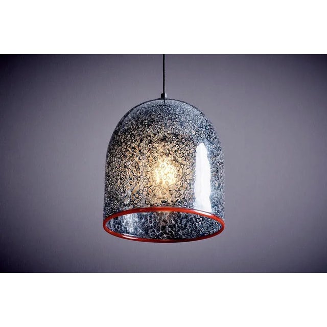 Black Neverino Murano Glass Pendant Lamp by Gae Aulenti for Vistosi, 1970s For Sale - Image 8 of 9