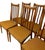 Set of 6 Vintage Mid-Century Modern Slat-Back Dining Chairs With Upholstered Seats For Sale - Image 9 of 10