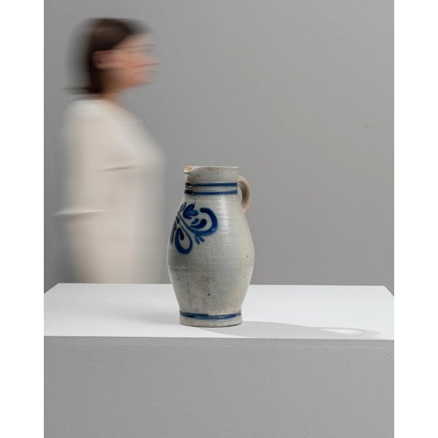 Traditional 1900s Belgian Ceramic Jug For Sale - Image 3 of 9