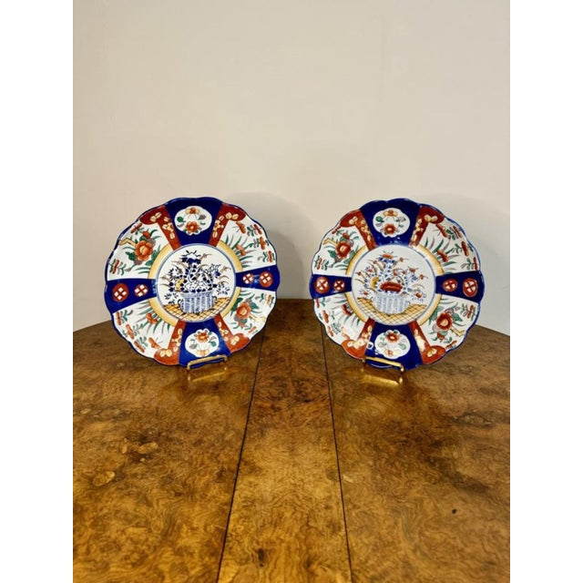 Antique Japanese Imari Plates, 1900, Set of 2 For Sale - Image 6 of 7
