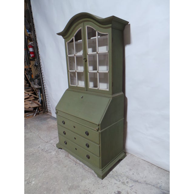 Wood Swedish Rococo Style Secretary Hutch For Sale - Image 7 of 15