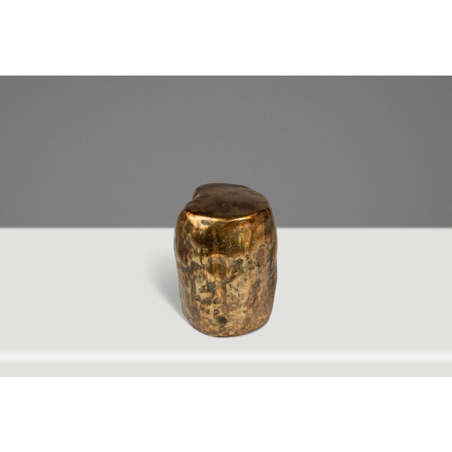 Contemporary 1 of 1 Solid Brass Vessel / Vase / Sculpture by Mark Leblanc for Leblanc Studios, Usa, C. 2020s For Sale - Image 3 of 18