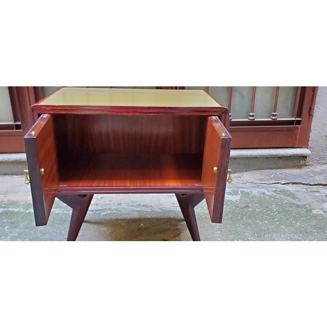 Brown Bedside Tables, 1950s, Set of 2 For Sale - Image 8 of 12