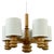 Scandinavian Pine & Fabric 5-Light Chandelier, Sweden, 1970s For Sale - Image 17 of 17