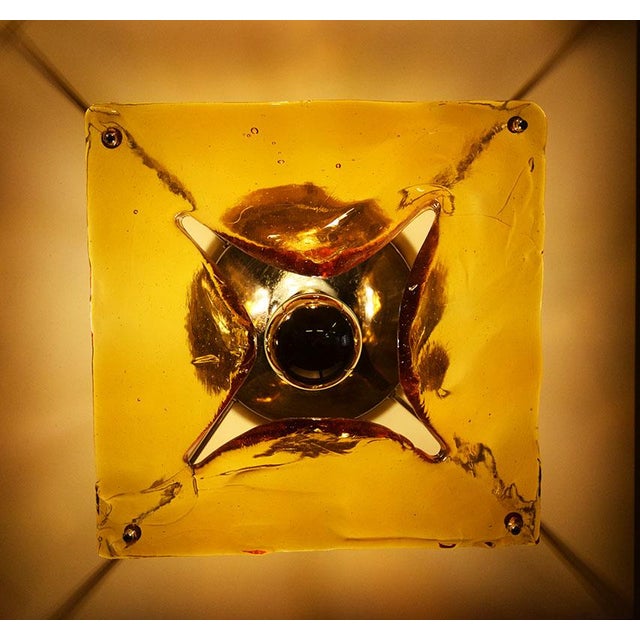 Large Murano Glass 4-Light Wall Sconce from Mazzega, 1970s For Sale - Image 10 of 11