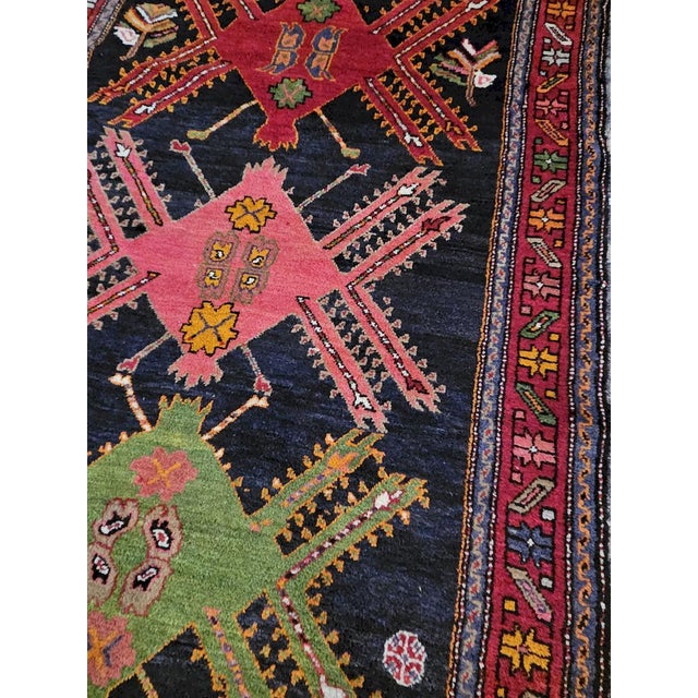 Vintage Caucasian Karabagh Rug in Hand-Knotted Wool with Geometric Medallions, 1980s For Sale - Image 6 of 10