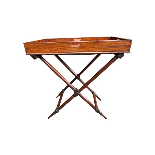 19th Century English Mahogany Butler's Tray Table For Sale In Washington DC - Image 6 of 11