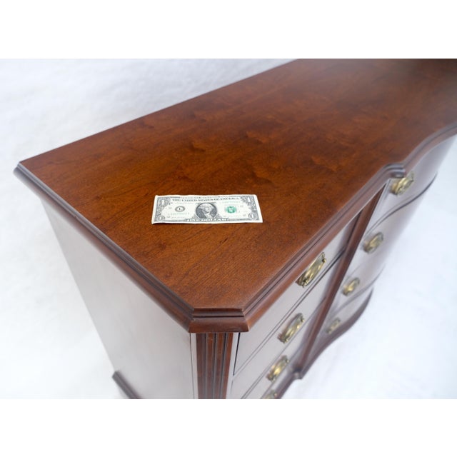 Traditional Mahogany Federal Bow Front 12 Drawers Dresser MINT For Sale - Image 3 of 13