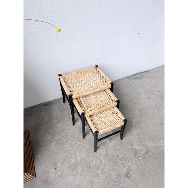 Italian Stools by Spinetto Chiavari, 1960s, Set of 3 For Sale - Image 9 of 18